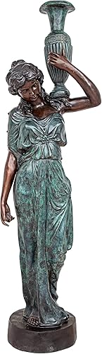 Vista 21 de Design Toscano Dione the Divine Greek Water Woman - Estatua de jardín para interiores y exteriores, grande, 38 pulgadas de alto, resina de piedra