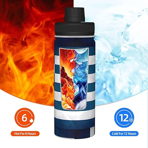 Miniatura 6 de Greek Flag Insulated Stainless Steel Kettle  Print Funny Water Bottle Insulated  Ideal for Sports and Travel