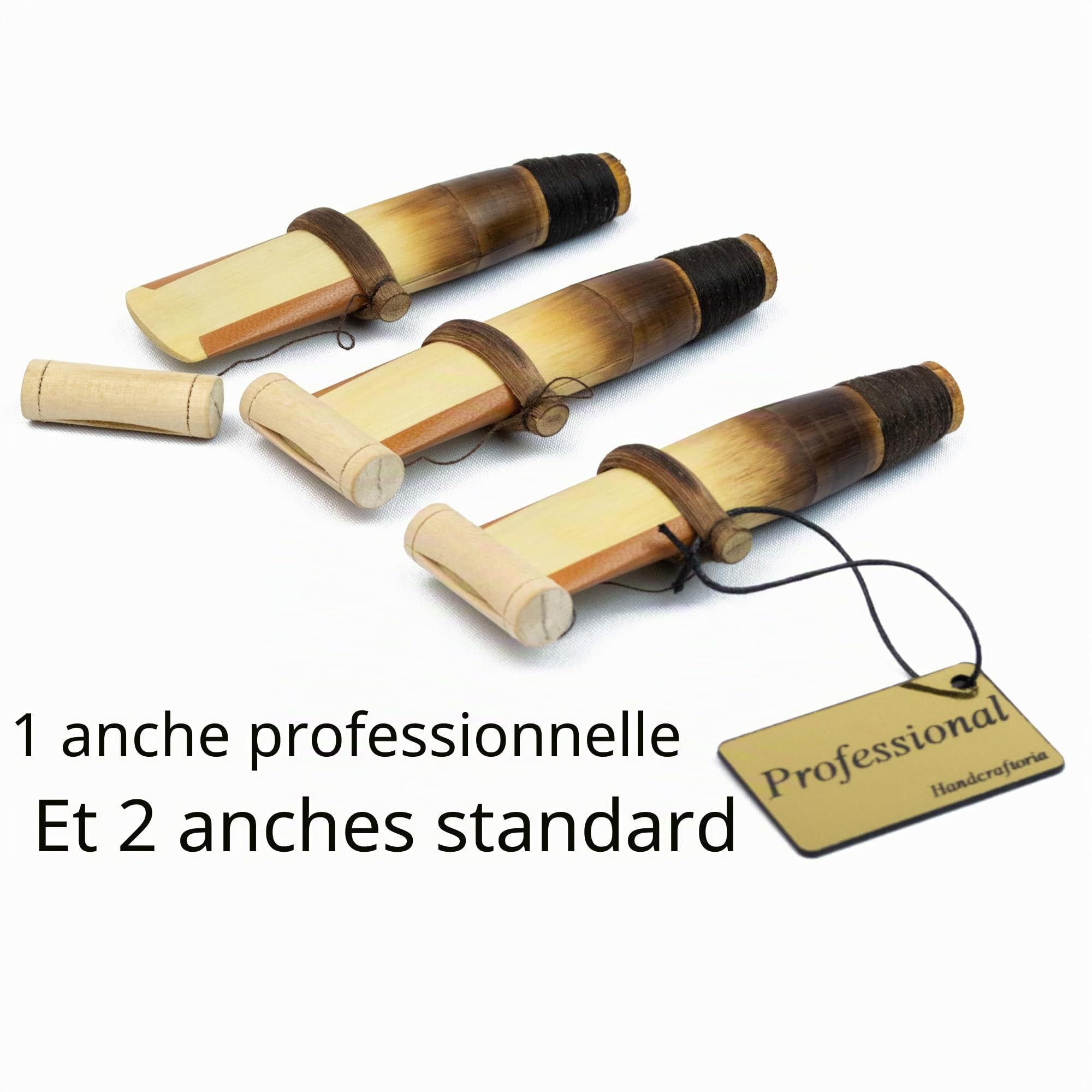 HandCraftoria Outil professionnel arménien DUDUK en bois d'abricot, étui en bois cuir, 1 anche professionnelle 2 standard, flûte hautboe balaban clé A