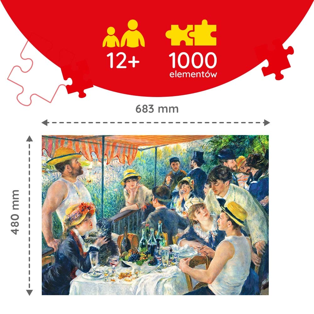 Trefl Śniadanie Wioślarzy Puzzle 1000 Elementów Art Collection Wysokiej Jakości dla Dorosłych i Dzieci od 12 lat