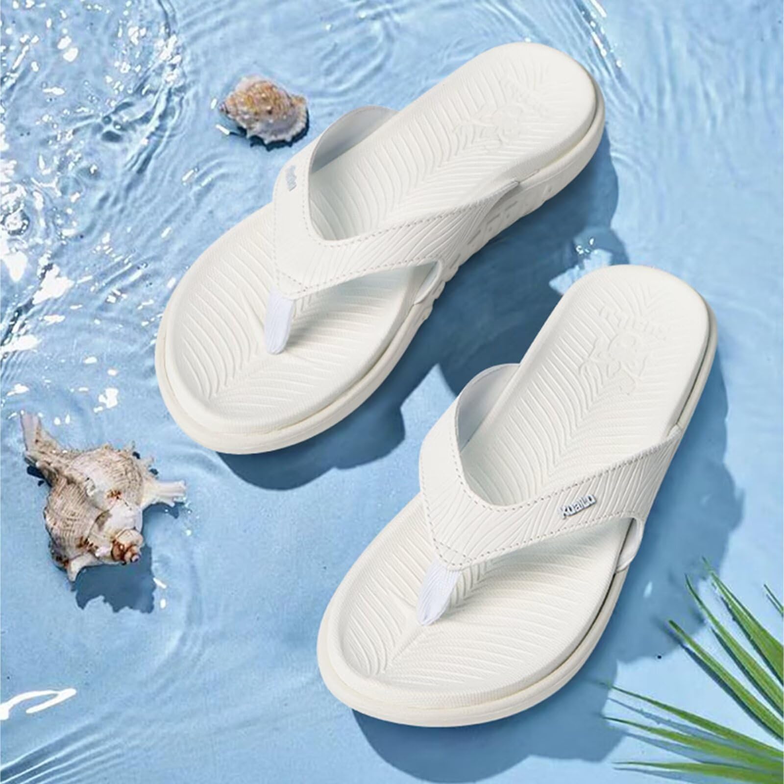 KuaiLu Infradito Donna Ortopedia Yoga Mat Sandali Elegante Leggero Estive Slip On Spiaggia Flip-Flops con Comode Supporto Arco (EU 36-42)