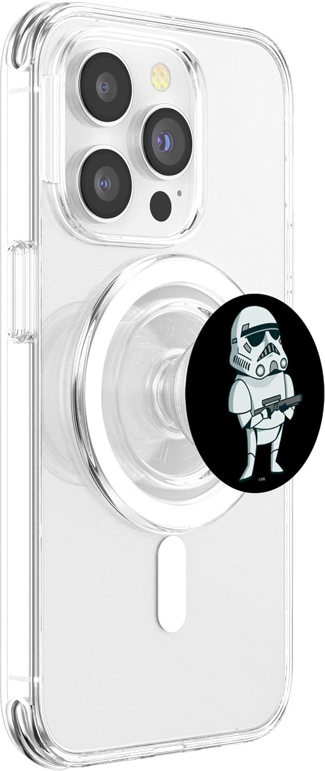 Star Wars Storm Trooper Cartoon Doodle PopSockets MagSafe PopGrip for iPhone