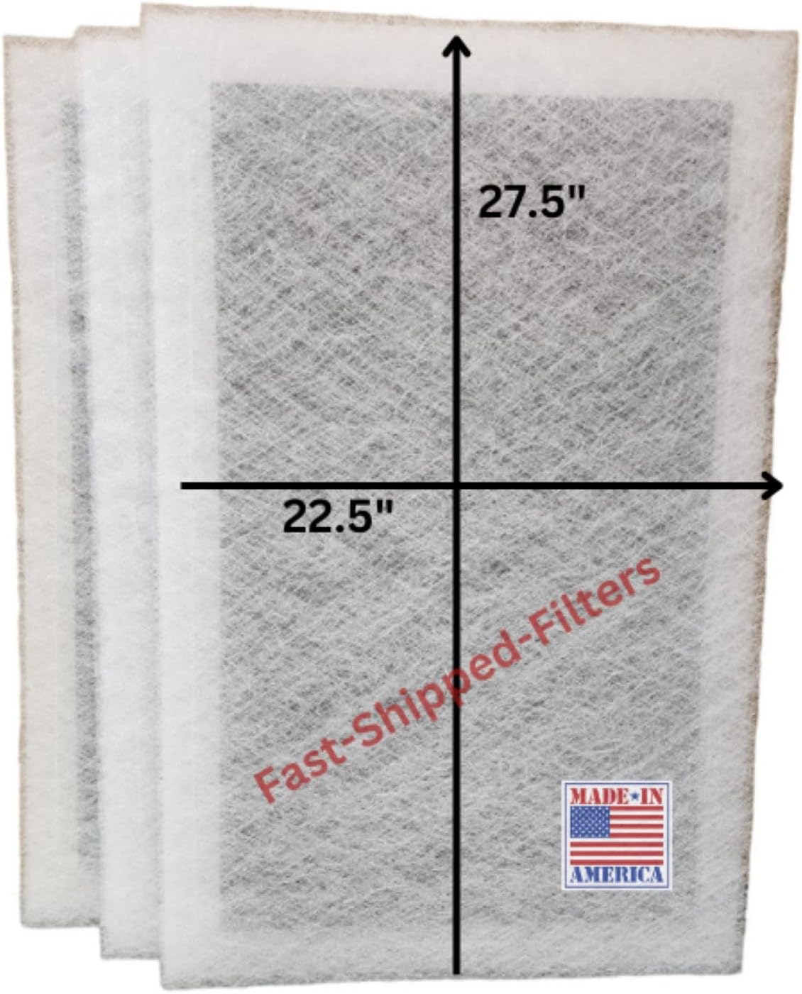 Fast-Shipped-Filters 3 Pack 24x28 Replacement Filter Pads Compatible with PureAirX Air Cleaner 24x28 Refill White