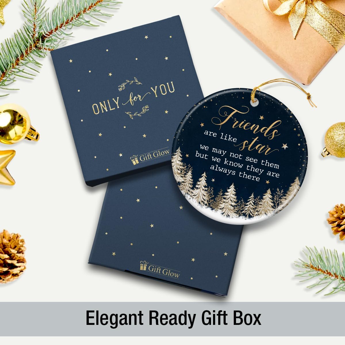 Friend Ornaments 2025 - Friendship Ornament for Christmas Tree Decorations, Meaningful Xmas Gifts for Friends BFF Bestie, Long Distance Friendship Gifts for Soul Sister - Image 4