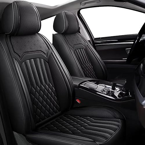 DIKSOAKR Fundas de asiento de automóvil para 2 asientos delanteros, para Mazda 3 SedanHatchback 2007-2019 con compatible con bolsa de aire,