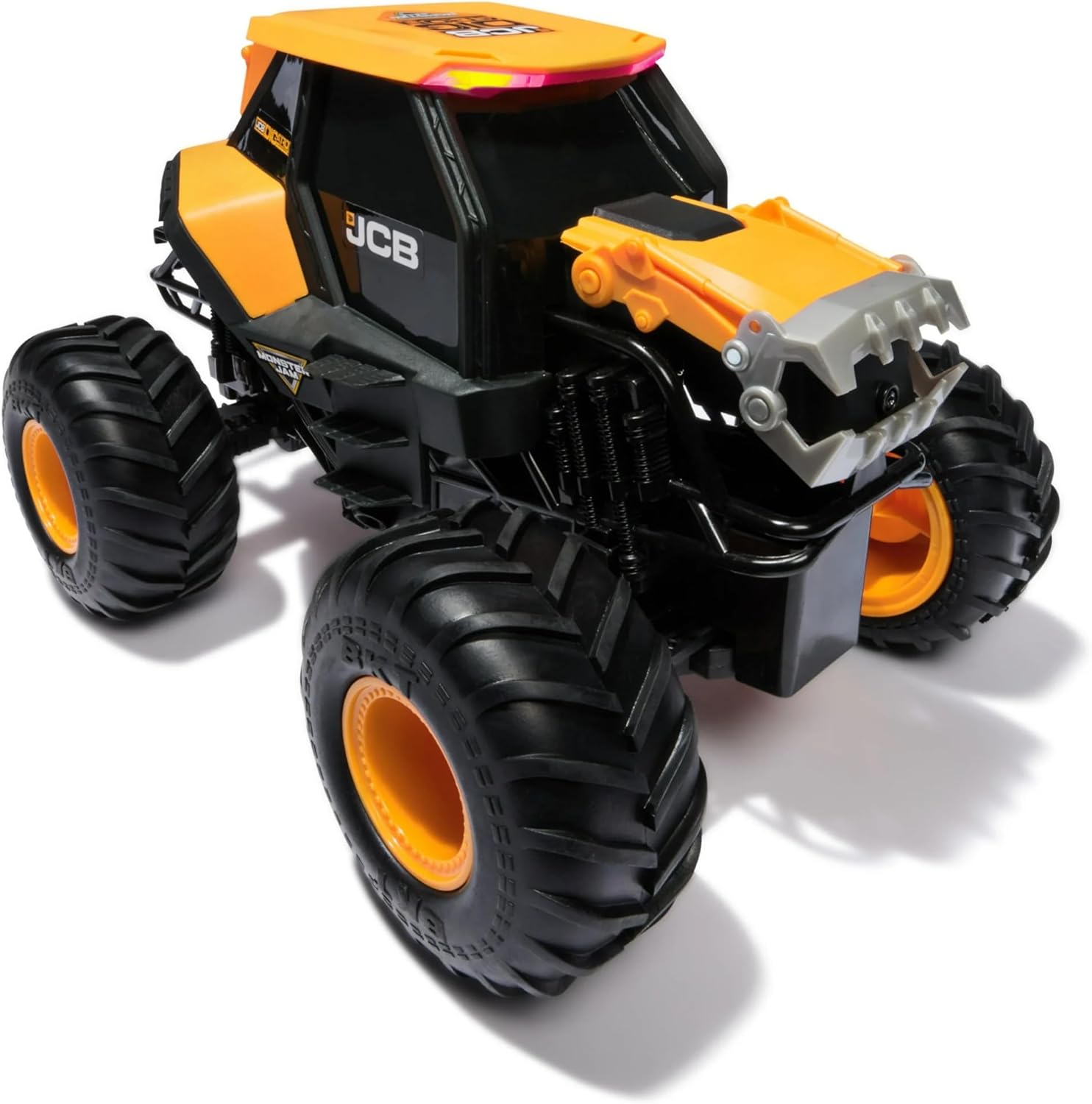 Monster Jam JCB DIGATRON Remote Control Truck, 1:15 Scale RC Monster Truck with 2.4GHz Full-Function Controller, Indoor/Outdoor, Official Vehicle for Kids Ages 4+