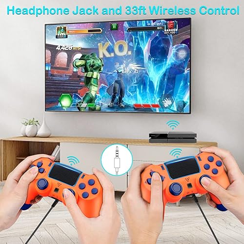 Vista 7 de Wiv77 Controlador inalámbrico compatible con el controlador PS4 el controlador pa4 funciona con el controlador Playstation 4 control remotomandomate