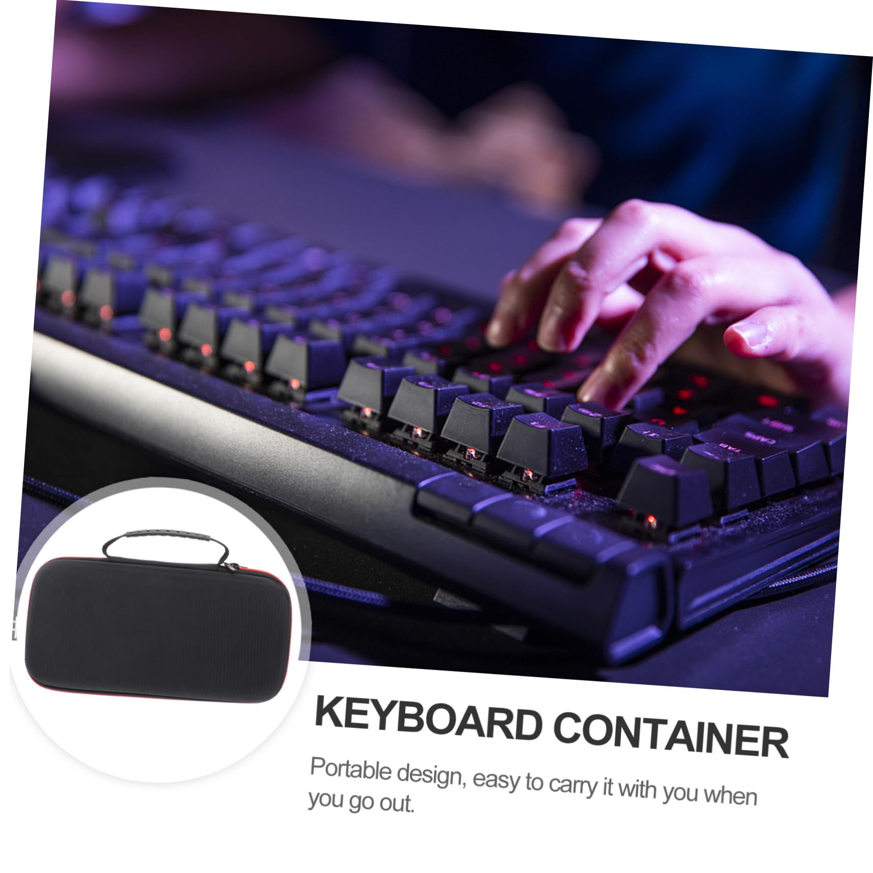 Tofficu Bolsa Protectora Portátil para Teclado Funda Acolchada Resistente Golpes y Desgaste Compatible con Teclados Diseño Compacto para Transporte Fácil