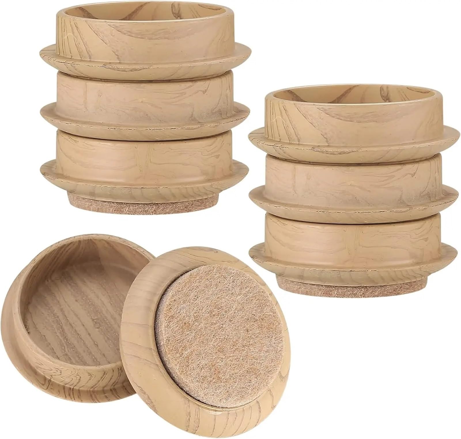 4PCS Chair Foot Cover Diagonal Leg Floor Protectors 4.4cm Wooden Felt Pads Furniture Table Feet
