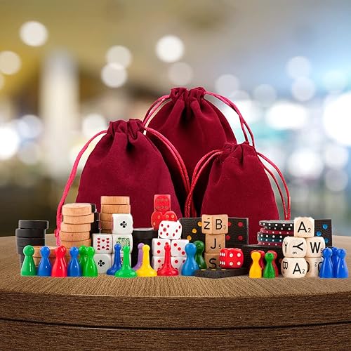 Miniatura 6 de TOPTIE 50 bolsas de regalo de terciopelo, 2.8 x 3.6 pulgadas, bolsas con cordones para manualidades, bolsas de joyería para bodas, fiestas y