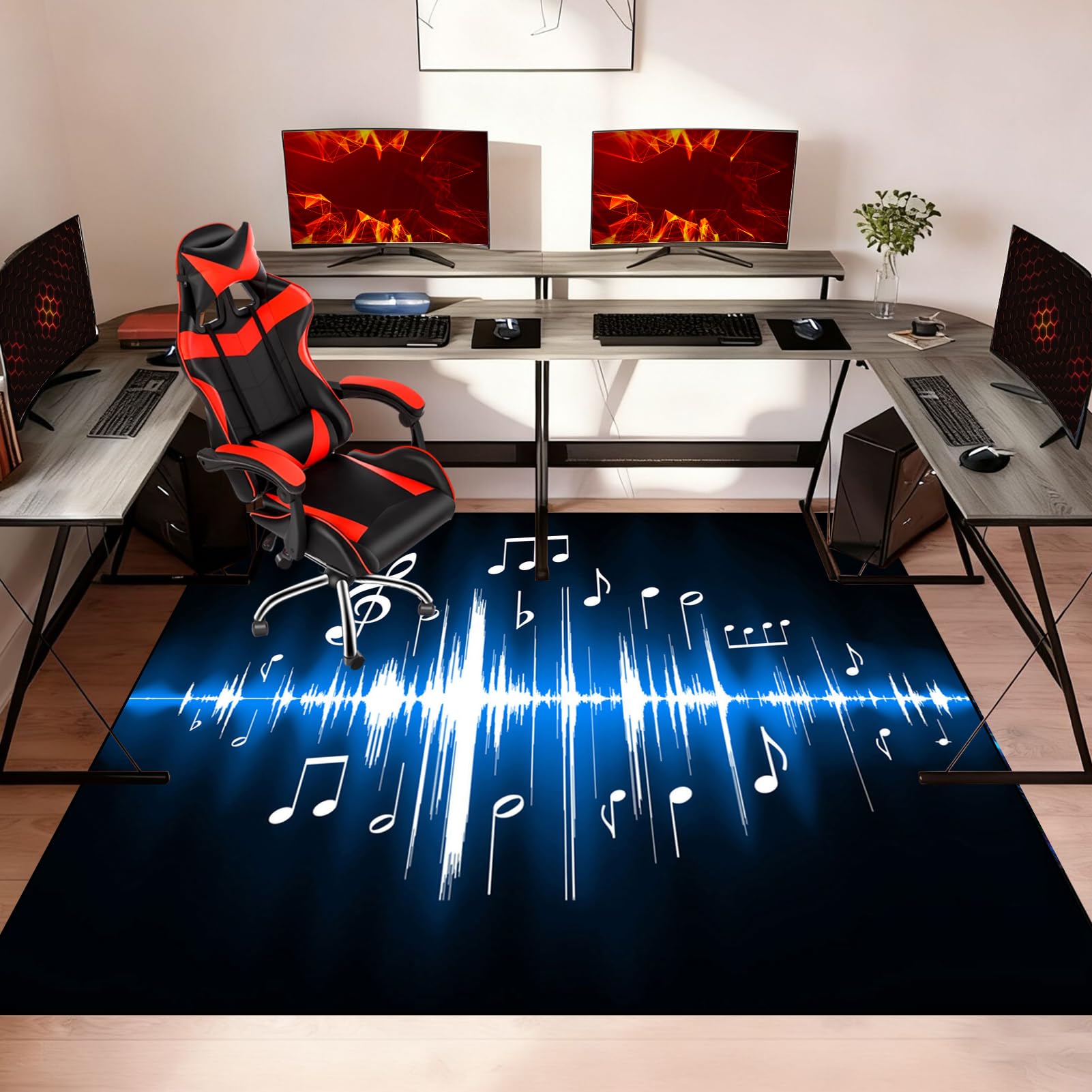 Alfombra para Silla Gaming Grande Alfombra Silla Escritorio Antideslizante