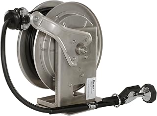 Encore Hose Reel with 30 ft. Hose, Open Stainless Steel Reel Assembly, 3/8