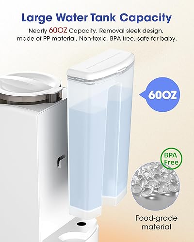 Miniatura 8 de Máquina dispensadora de fórmula instantánea, rápida y personalizable con control preciso de temperatura para bebés, mezcla automática de polvo para