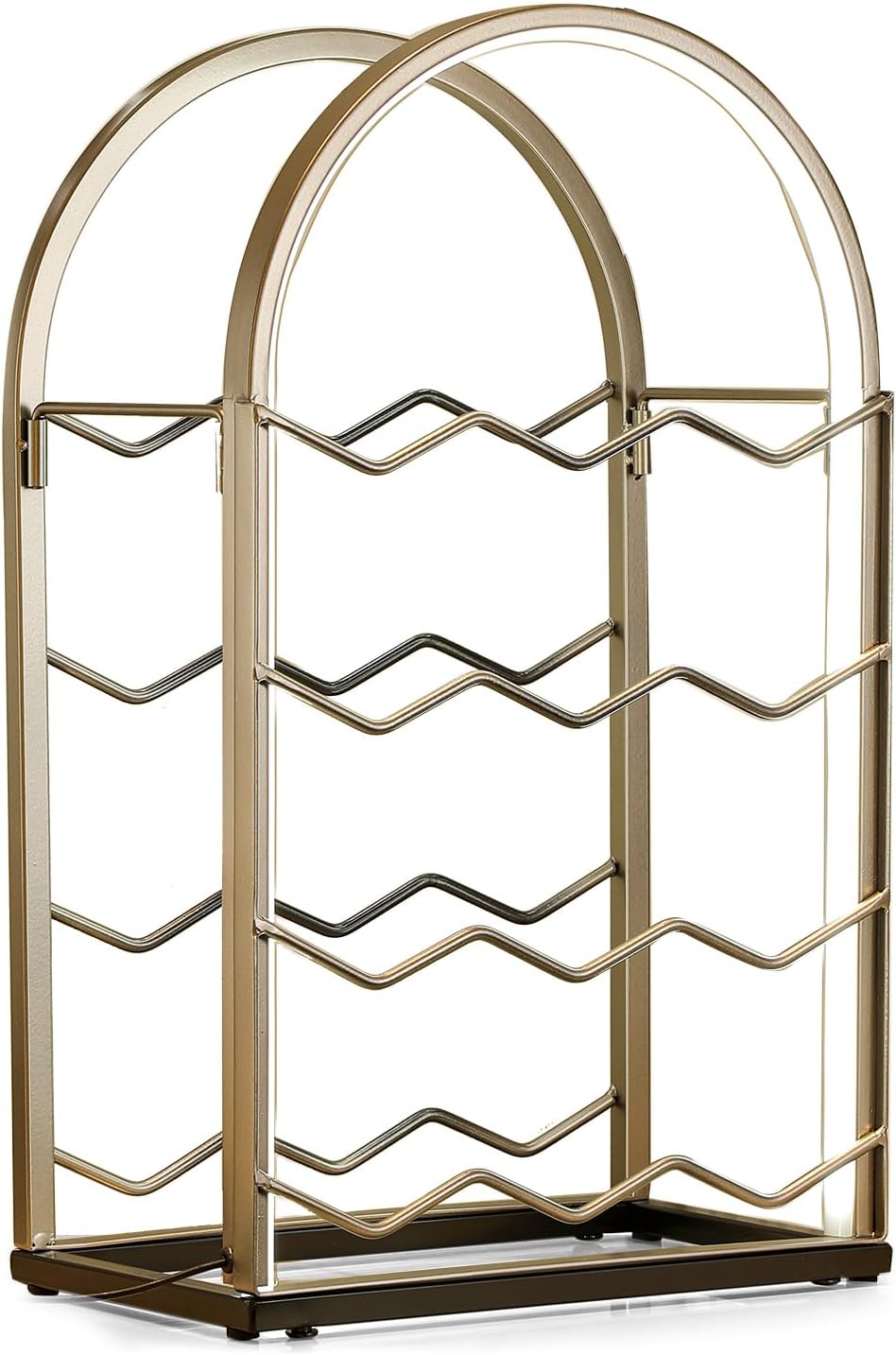 LED Countertop Wine Rack - 12 Bottle Freestanding Modern Metal Wine Rack - Tabletop Wine Holder Stand for Cabinet, Pantry, Wine Bottle Storage