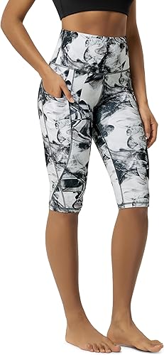 Miniatura 131 de ODODOS - Leggings capri de cintura alta para mujer con bolsillos, control de abdomen, no se transparentan, para entrenamiento atlético, running