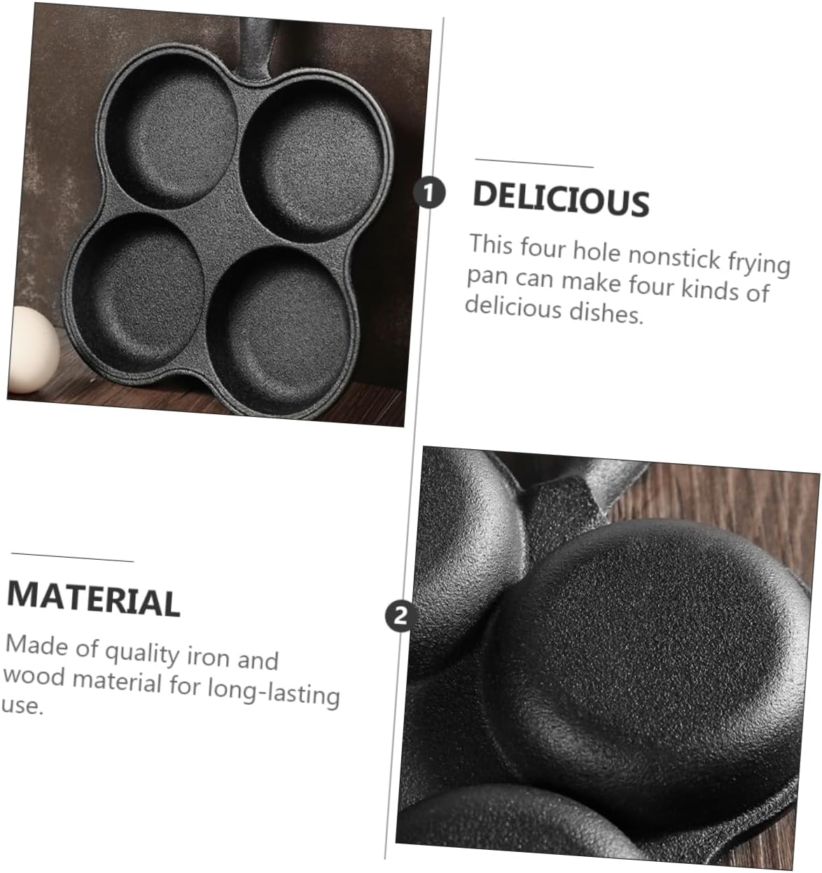 Nonstick Egg Frying Pan One Egg Pan Breakfast Skillet for Steak Pancake Bacon