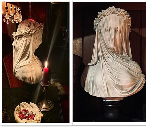 Miniatura 2 de Enrotar Busto de dama enmascarada busto de doncella de 98 pulgadas escultura gótica para decoración del hogar sala de estar colección de arte