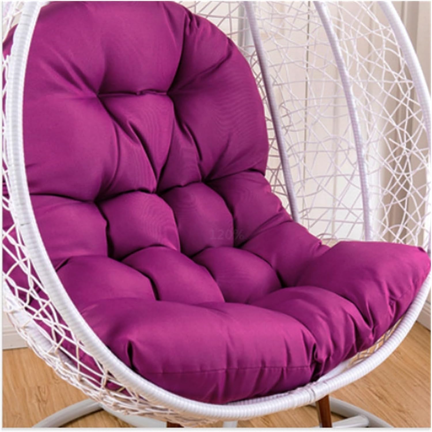120x80cm Egg Chair Cushion Replacement, Thicken Hanging Basket Chair Cushions Washable (Cushion only)