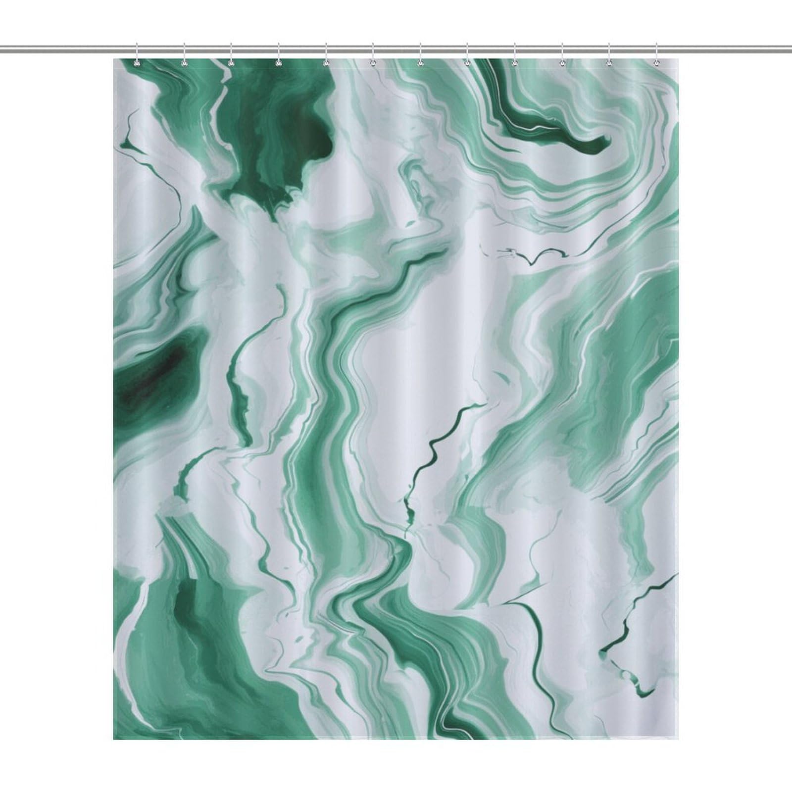 Rideau de douche en tissu 152 x 183 cm anti éclaboussure vert