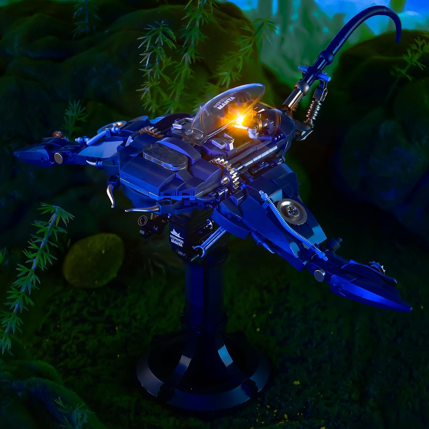 Mechanical Fish Building Set for Audlts, Sea Animal Building Block Toy with Display Stand,Fish Model for Office Decor,Great Gifts for Boys Grils 8+,689PCS - Image 5