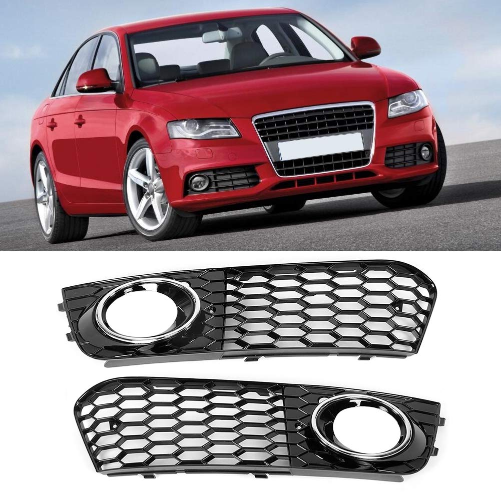 Cubierta Para Lámpara Antiniebla, Rejilla De Malla Para Luces Antiniebla, Cubierta De Rejilla De Luz Antiniebla, Marco De Malla Para A4 B8 2009-2011 (negro (GZ.D072L/R