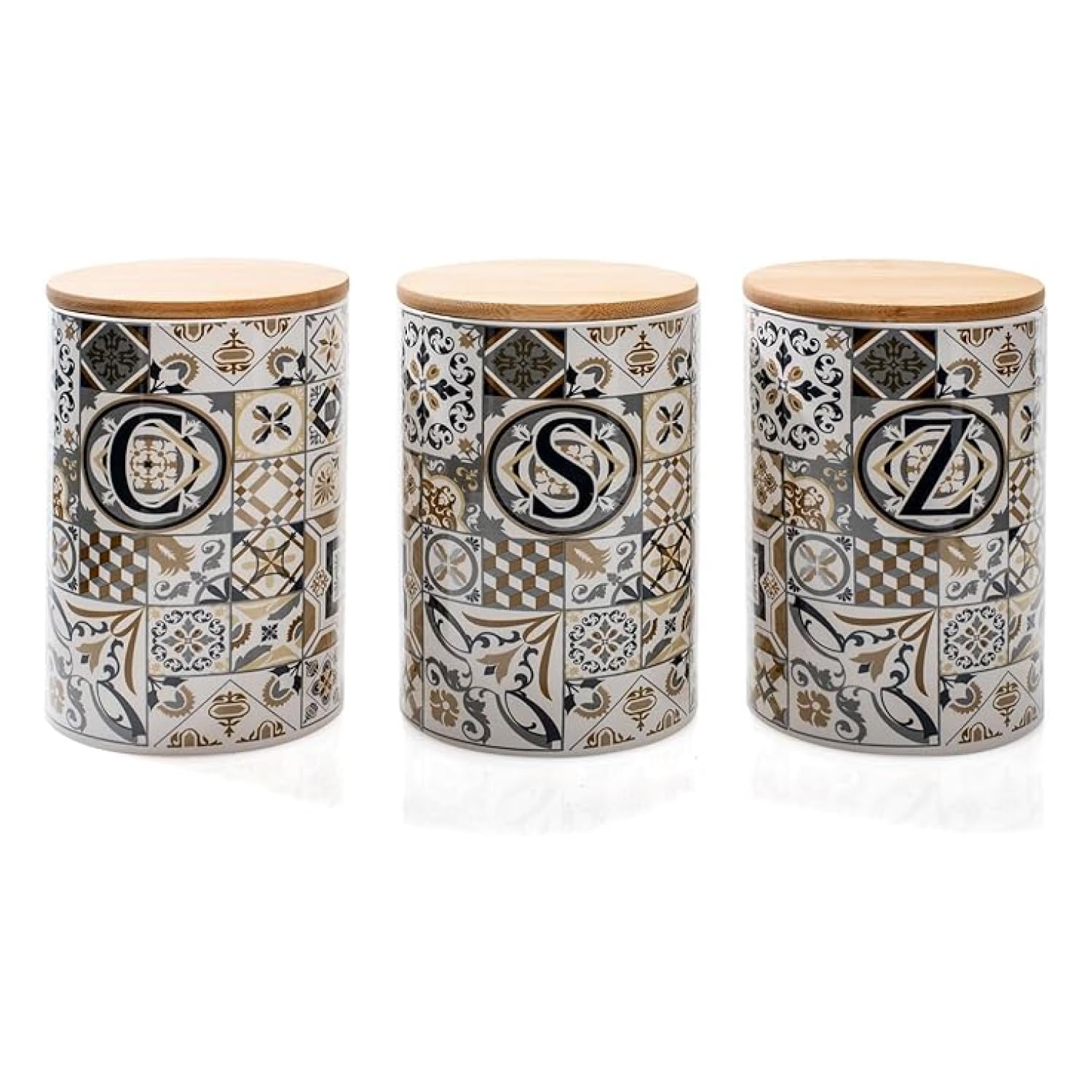 Set de bocaux sel sucre café Evviva Company 5222 en céramique