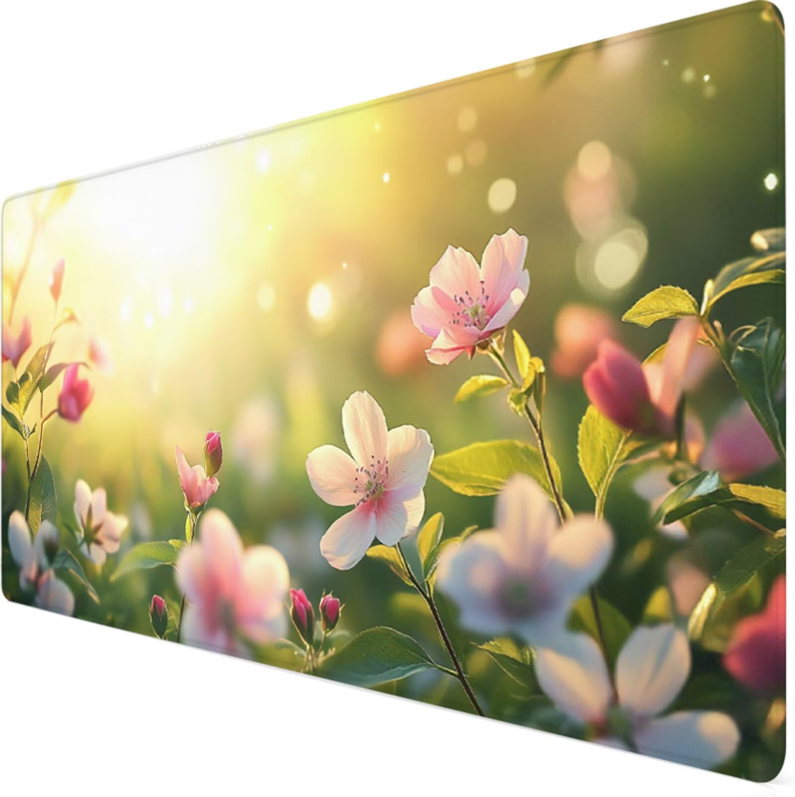 Podkładka pod mysz XXL 1200x600x3mm podkładka pod mysz kwiatowa zielona poprawia precyzję i szybkość, antypoślizgowe wodoodporne, szyte krawędzie, akcesoria do gier, komputer, prezent dla mężczyzn Y7