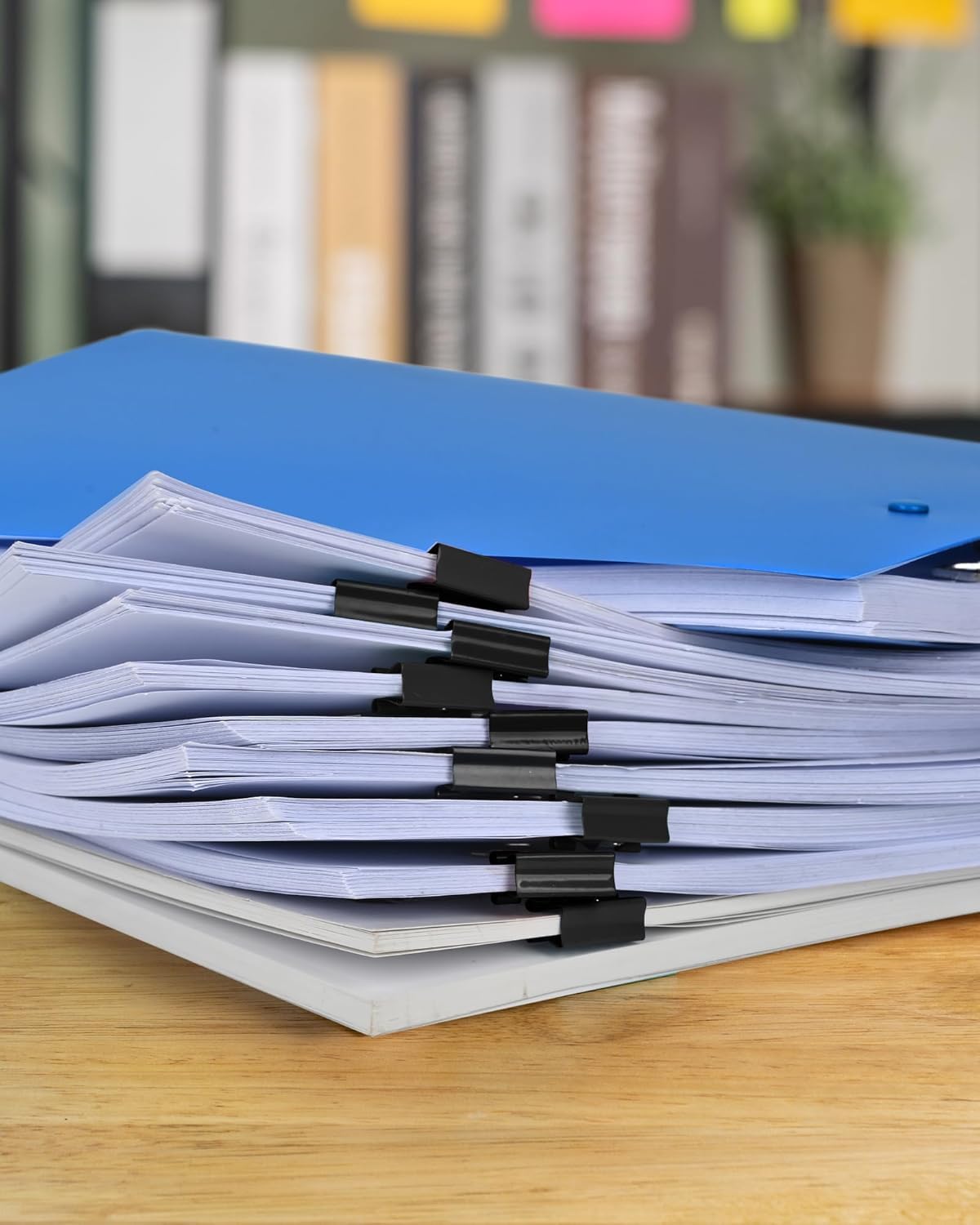Kleine Klammern, Binder-Clips, 1,9 cm, kleine Büroklammern für Büro (48 Stück) (schwarz)