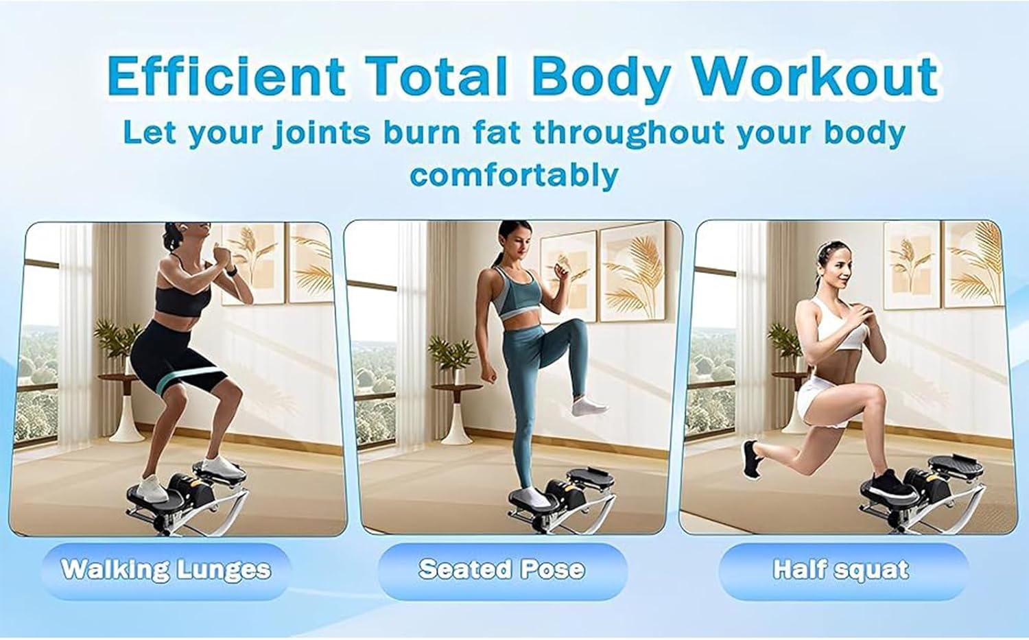 Rock Stepper Side to Side, Mini Rock Stepper Machine for Exercise at Home - with Digital Display, Workout Machine for Legs & Glutes, Rock Stepper for Home No Assembly Required