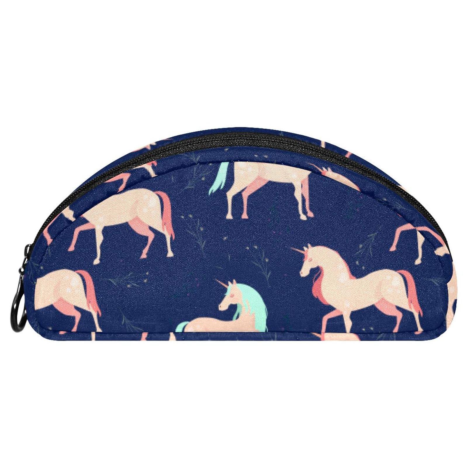 Pen Holder Purple Unicorn Pencil Box Pen Organizer Case Makeup Bag