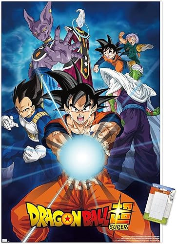 Miniatura 1 de Trends International Dragon Ball Super - Póster de pared de grupos, 22.375 x 34 pulgadas, paquete de póster y montaje