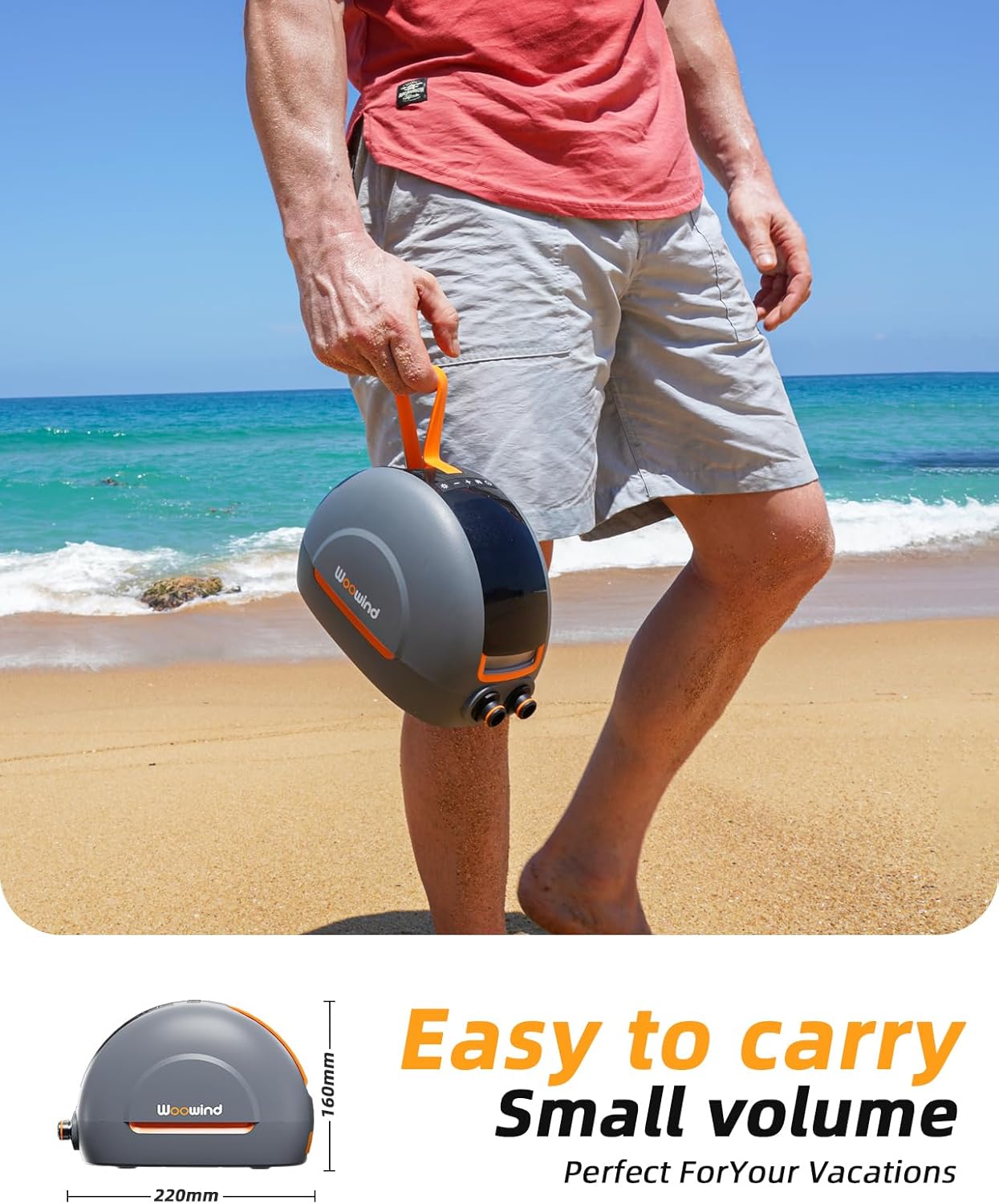 Woowind NW10 Paddle Board Pump Portable Sup Pump High Pressure 20 PSI Sup Air Pump, Dual Stage Inflation/Deflation, Type C/12V DC Electric Sup Pump for Inflatable Stand up Paddle Boards,Boats,Kayaks