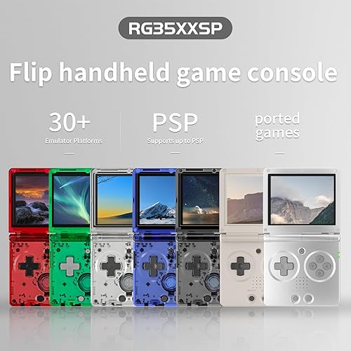 Miniatura 2 de RG35XXSP Flip - Consola de juegos portátil retro portátil, RG 35XXSP 3.5 pulgadas IPS pantalla Linux sistema con tarjeta TF 64G preinstalada 5532
