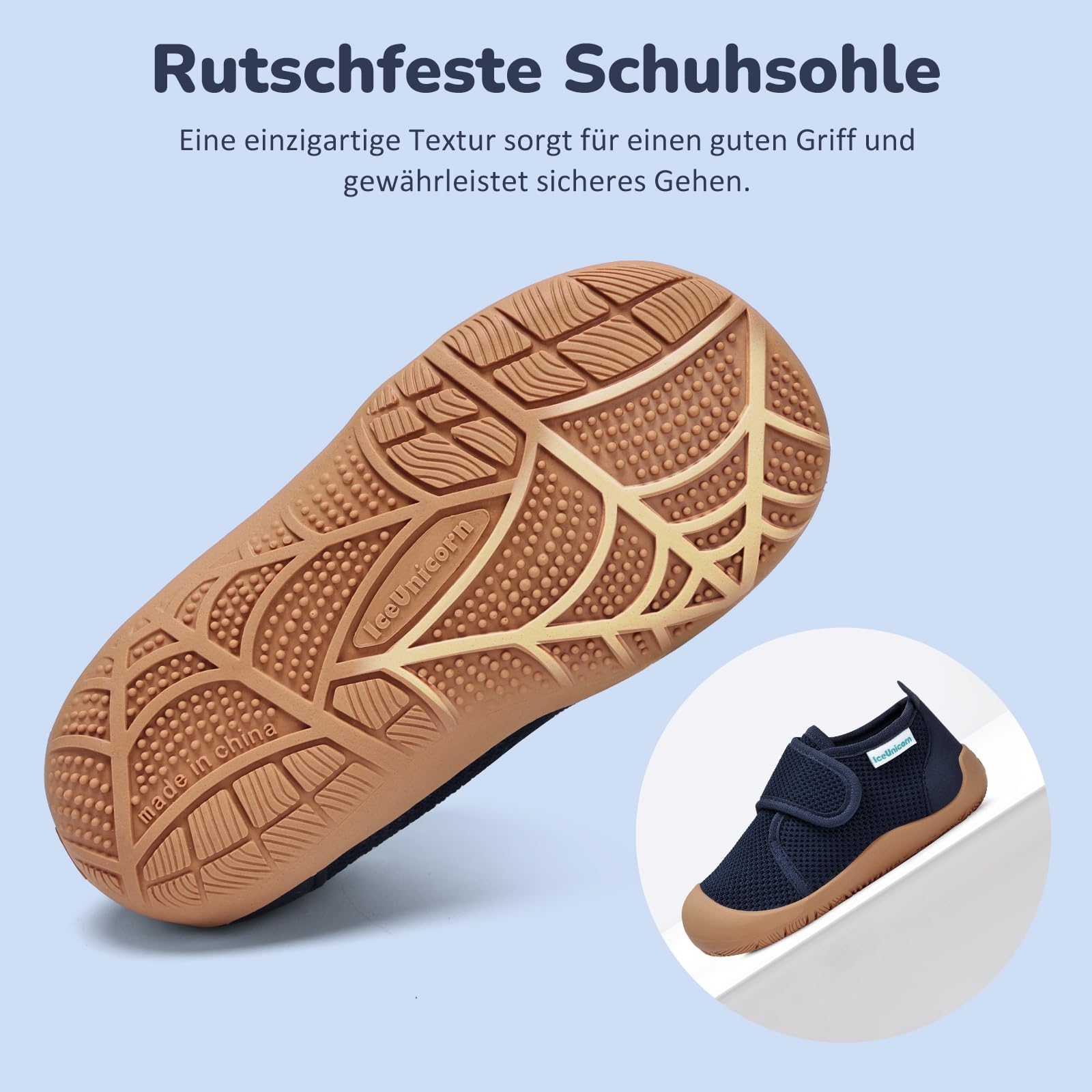 IceUnicorn Hausschuhe Kinder Barfussschuhe Jungen Mädchen Barfußschuhe Lauflernschuhe Hohe Kindergarten Atmungsaktiv