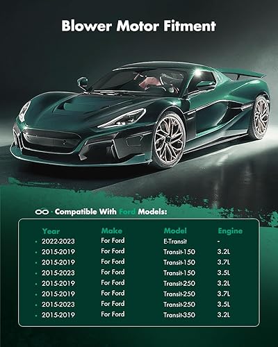 Vista 955 de SCITOO 700188 Reemplazo del motor del ventilador HVAC con jaula de ventilador para Toyota Tacoma 2005-2015, reemplazo OE - 87103-04043, 87103-04044