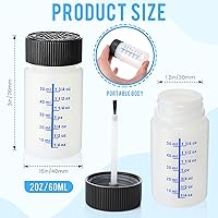 Vista 2 de Mumufy 120 botellas de pintura de retoque con cepillo y tapa, botella vacía de retoque con bolas de mezcla, capacidad de líquido de 2 onzas