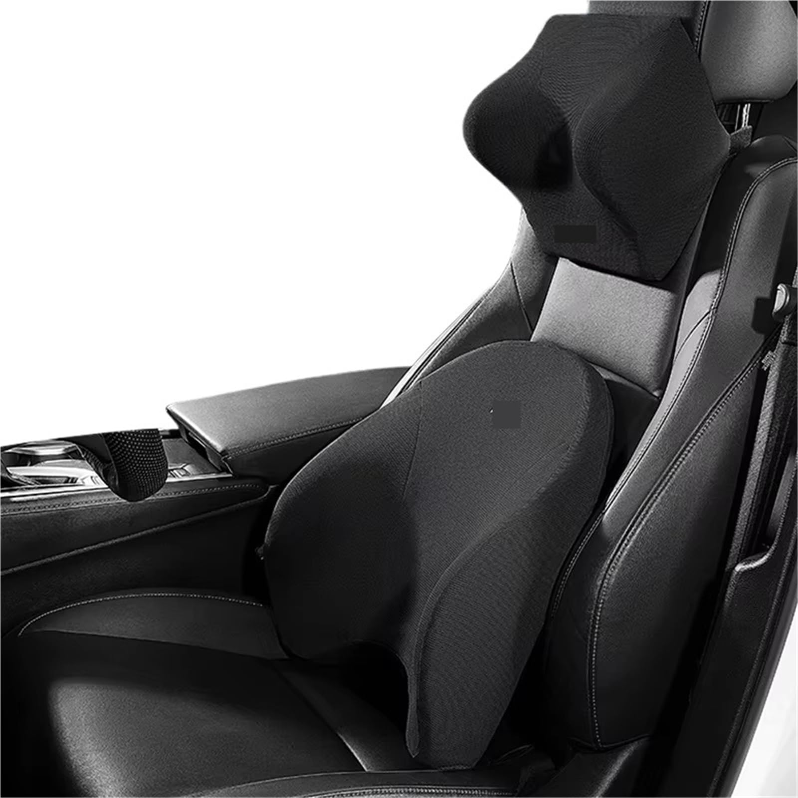 RYNVRNCOE Car Lumbar Support Headrest Neck Pillow Universal Soft Cushion Memory Foam Backrest Interior Accessories(C)