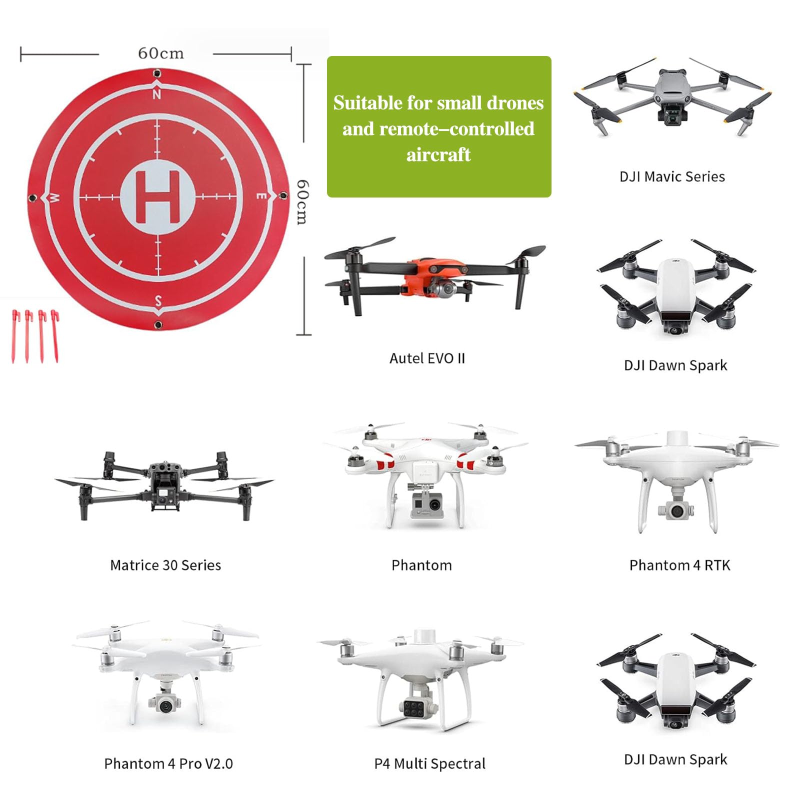 Pieghevole Portatile Helipad Universale per Droni Tappeto di Atterraggio