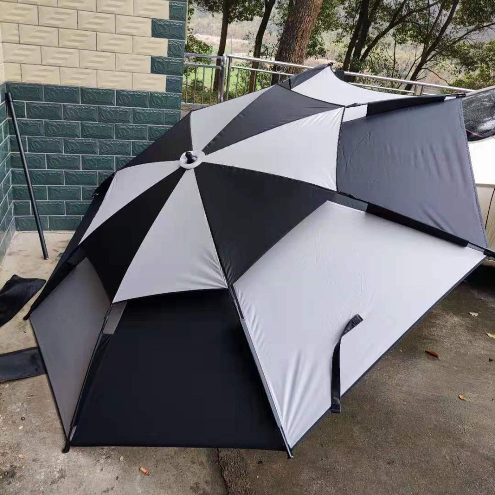 Duży Parasol Wędkarski Parasol Przeciwsłoneczny, Odchylany O 360 Stopni Nowy, Zagęszczony Filtr Przeciwsłoneczny Parasol Przeciwburzowy Do Wędkowania, Biwakowania, Gry W Golfa I Zajęć Na Świeżym Pow