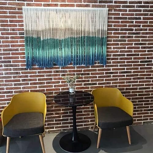 Miniatura 4 de Tapiz de macramé para colgar en la pared, grande, bohemio, elegante, tejido, cuerda de algodón, bohemio para colgar en la pared, telón de fondo