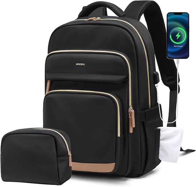 MDODO Laptop Backpack for Women Travel Backpack Casual Daypack with Laptop Compartment College Bookbag Work Office