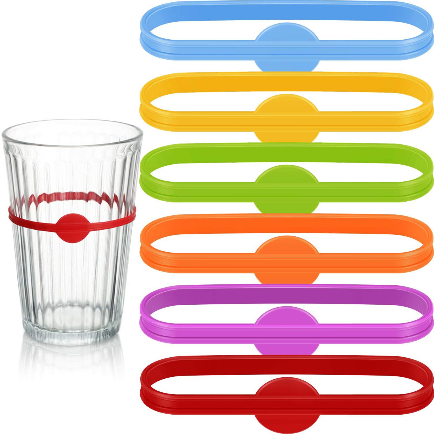 18 Pieces Wine Drink Markers Beer Glass Cup Markers Bottle Strip Tag Markers Cocktail Glass Bottle Drink Markers for Home Bar Cocktail Party Supplies