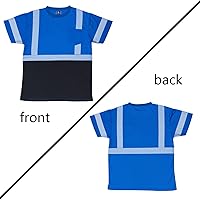 Vista 3 de VENDACE 3 piezas de seguridad camisetas reflectantes clase 3 alta visibilidad Hi Vis manga corta construcción trabajo camisas para hombres