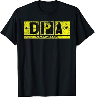 DPA DuPage Airport Taxiway Sign Pilot Vintage T-Shirt