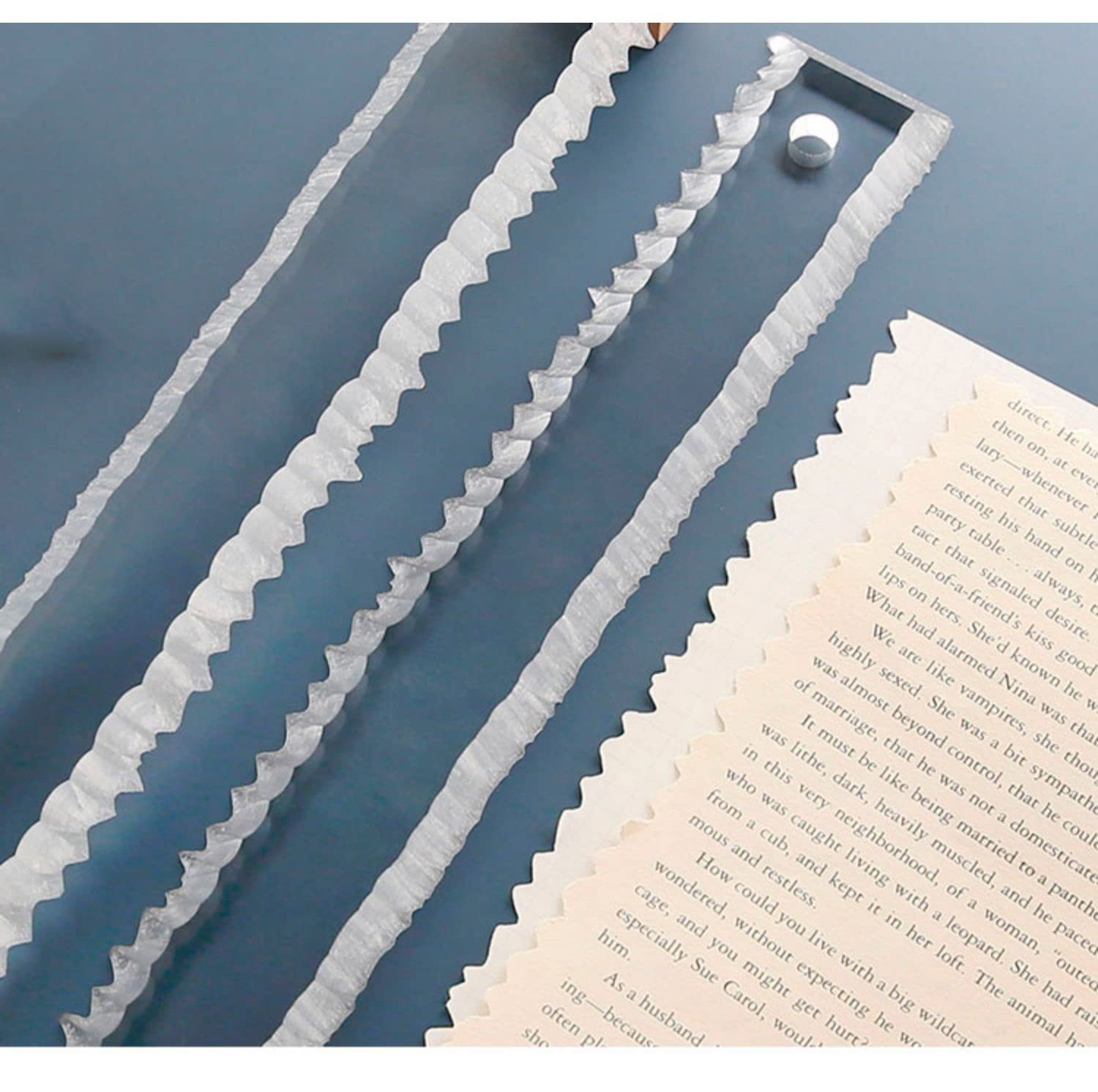 3 Righelli Per Strappo Carta Con Bordi Decorativi - In Acciaio, Per Fai-Da-Te E Craft