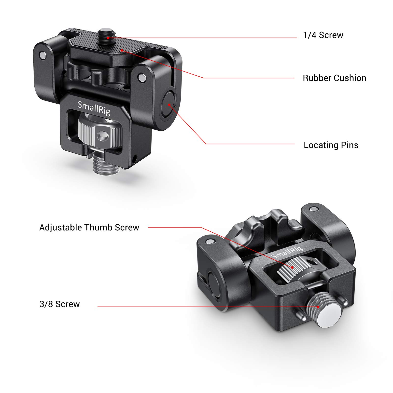 SMALLRIG ARRI-Style Monitor Mount Tilt Supporto EVF con Locating Pins per ARRI Standard - 2174B