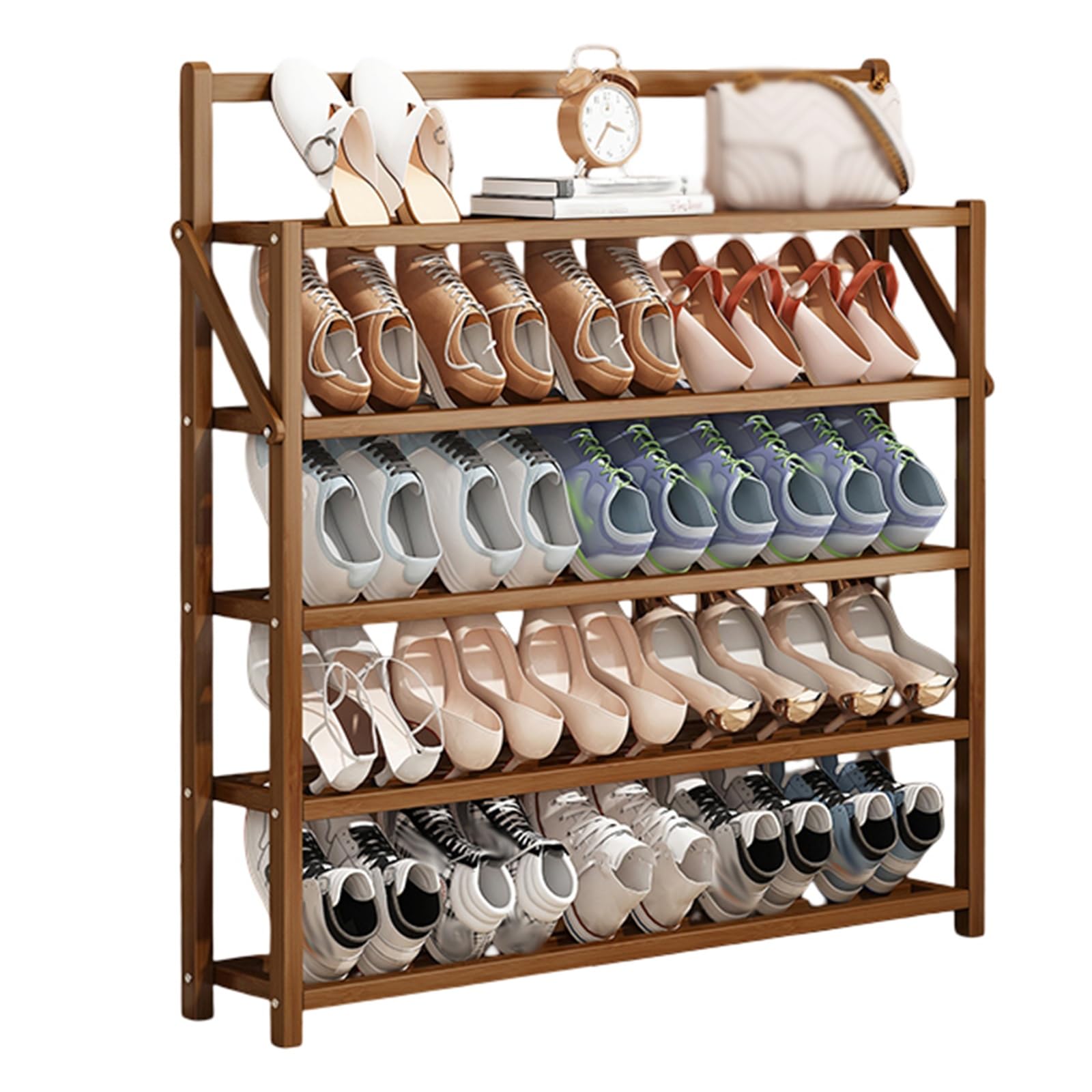 Meuble à chaussures pliable pour entrée étroite et petit appartement