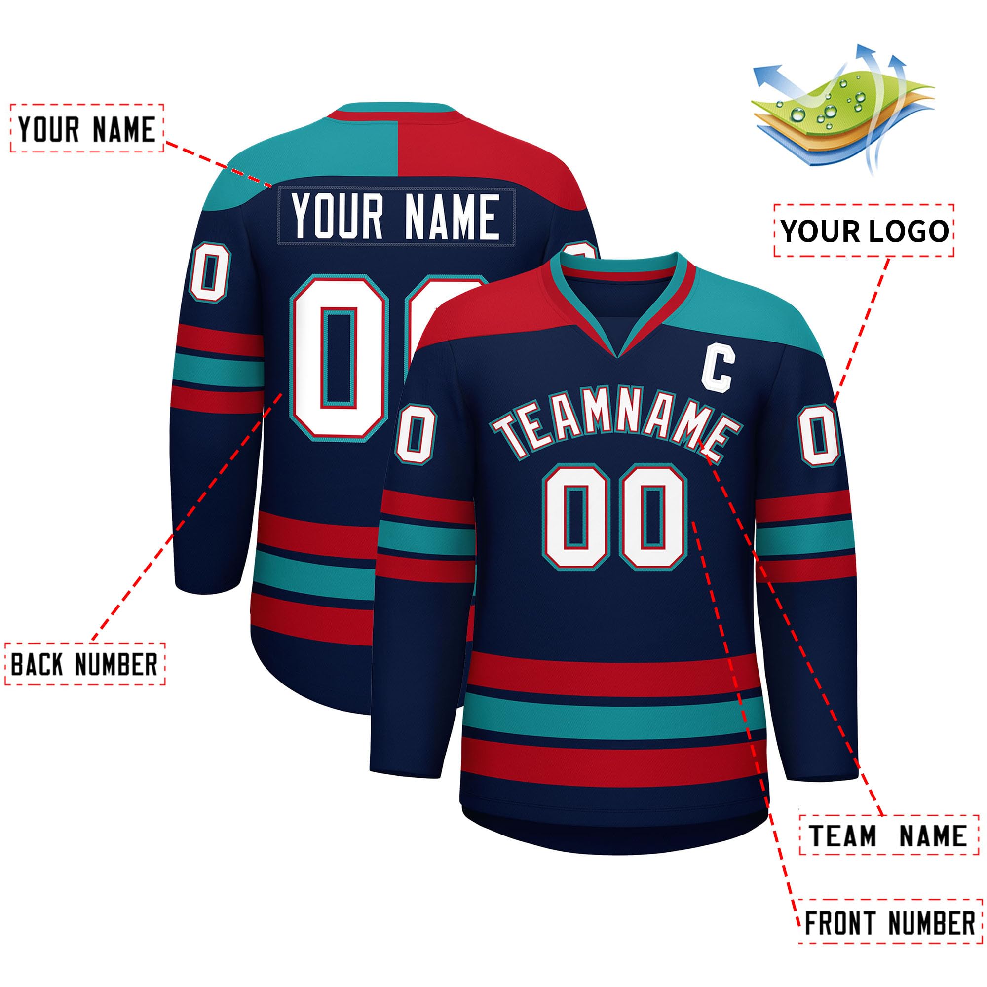Custom Ice Hockey Training Jerseys Add Team Name Number Logo Stitched Printed for Men Women and Youth
