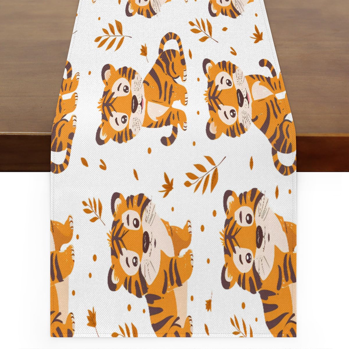Chemin de table tigre dessin animé cadeau pendaison de crémaillère déco table anniversaire