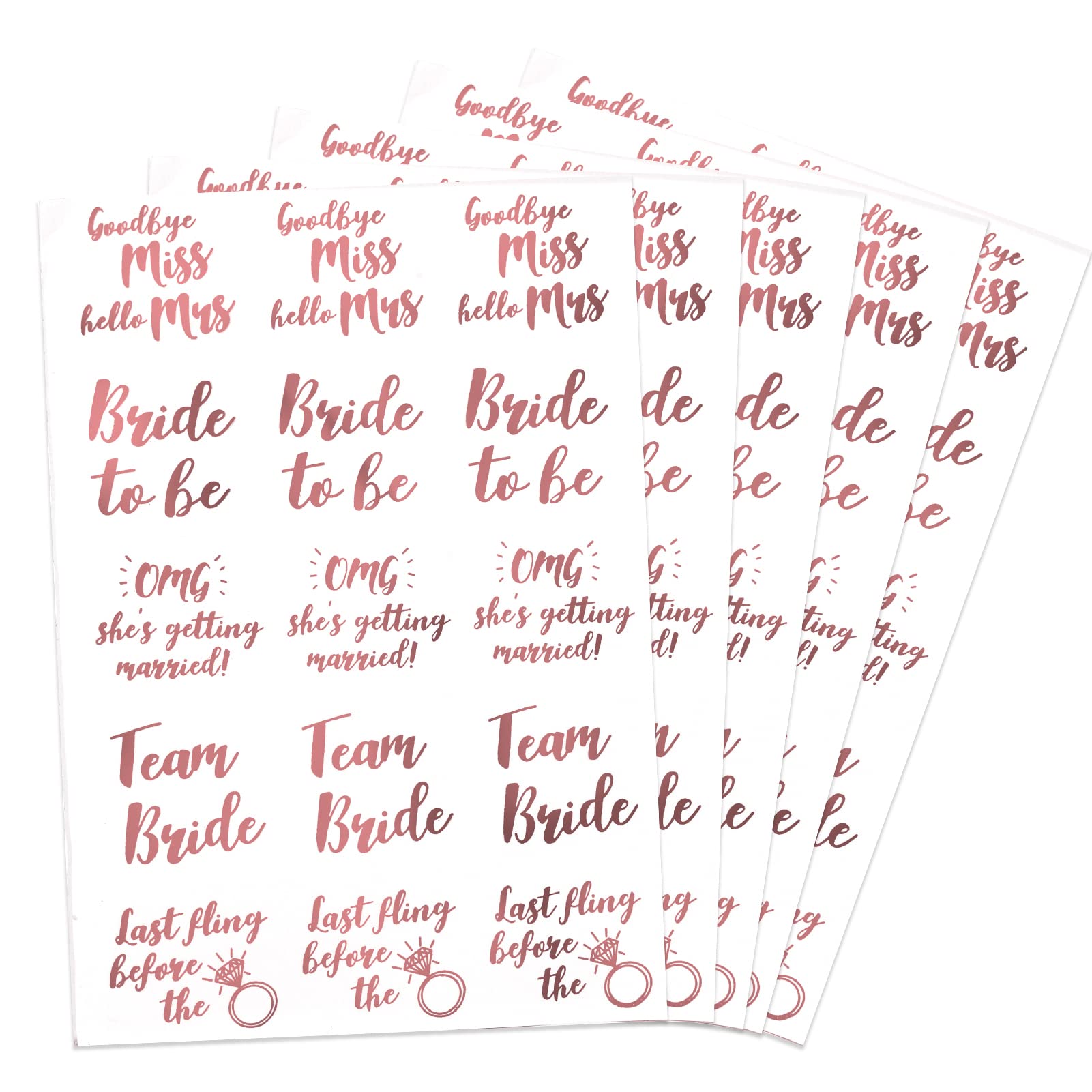 Team Bride Abzeichen – 12-teiliges Set Für Hen Party & Hochzeit
